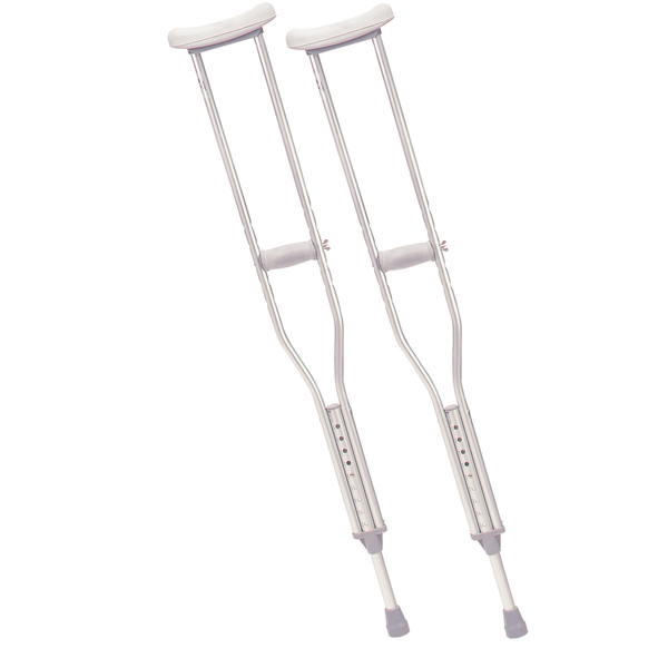 Drive Medical Walking Crutches w/ Underarm Pad & Handgrip, Adult, 1 Pair rtl10400